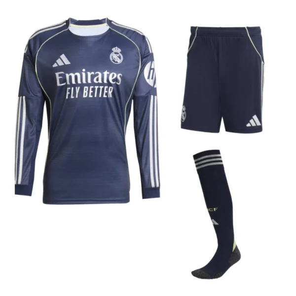 Real Madrid Uit Set Long Sleeve 2025/26 Kids