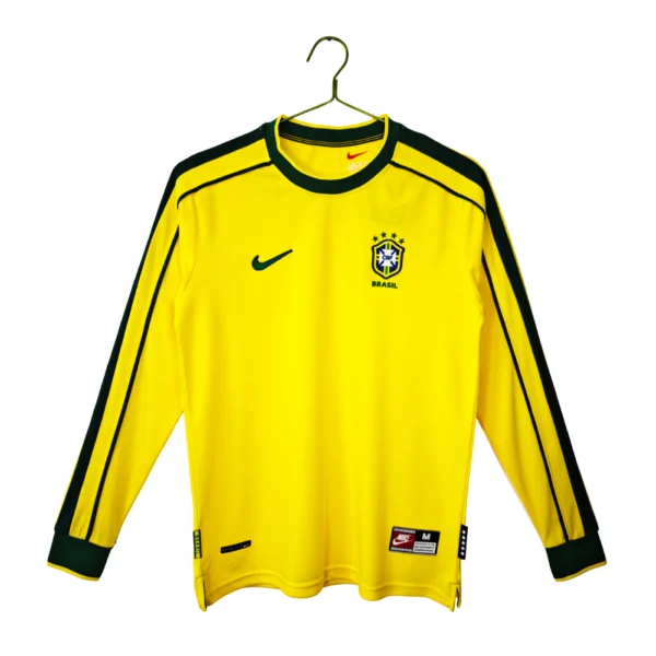 Brazilië Thuisshirt Retro Long Sleeve 1998/1999