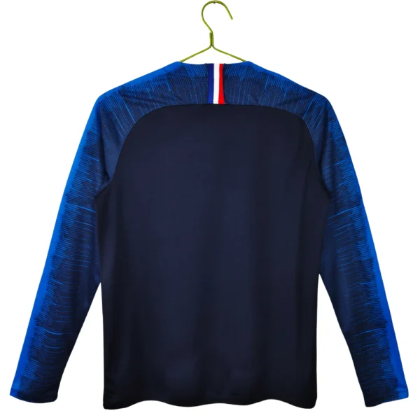 Frankrijk Thuisshirt Retro Long Sleeve World Cup Editie 2018/19
