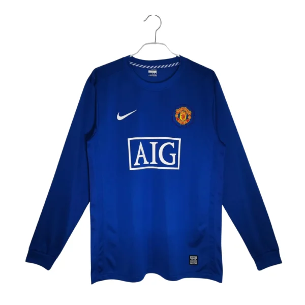 Manchester United Retro Uitshirt Long Sleeve Blauw 2008/09