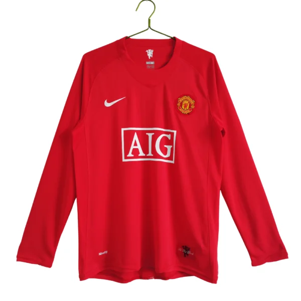 Manchester United Retro Thuisshirt Long Sleeve 2007/08