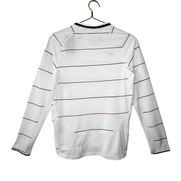 Manchester United Retro Uitshirt Long Sleeve Wit 2004/05