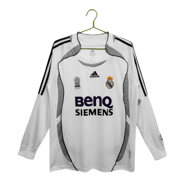 Real Madrid Retro Thuisshirt Long Sleeve 2006/07